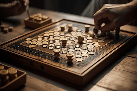 棋盘游戏对弈背景图片