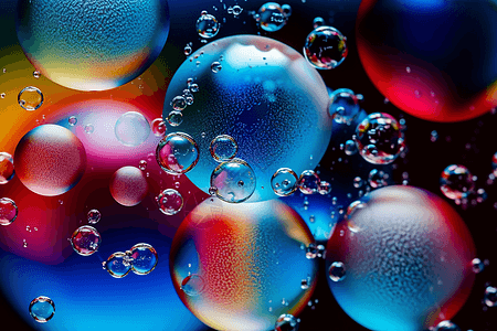 彩色的水泡沫图片