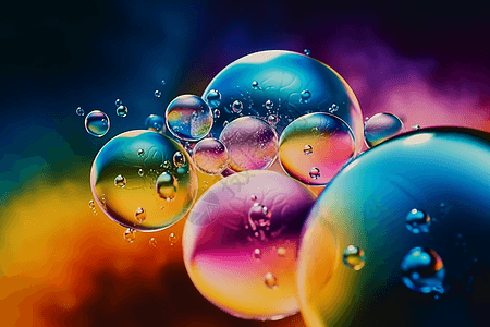 彩色肥皂水泡泡图片