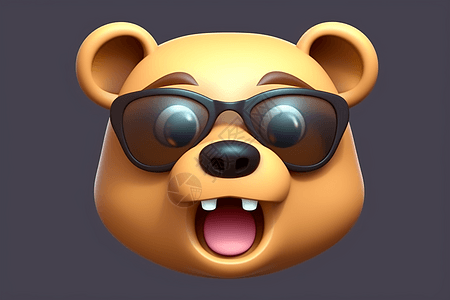 熊表情3d图标图片