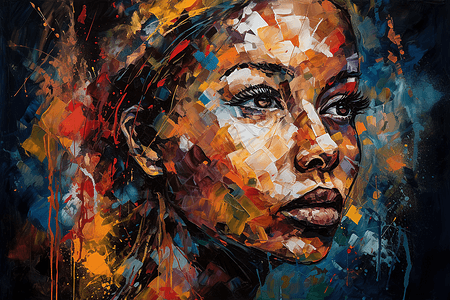 一种抽象的肖像插画图片下载-正版图片600060556-摄图网