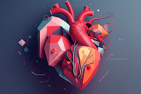 心脏概念抽象插图图片