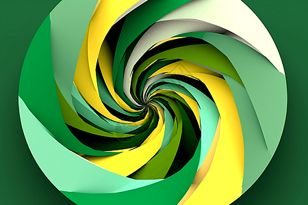 绿色黄色创意螺旋设计图片