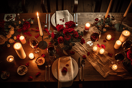 浪漫烛光晚餐图片