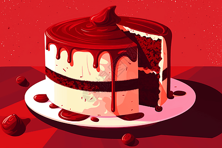 蛋糕的平面插图图片