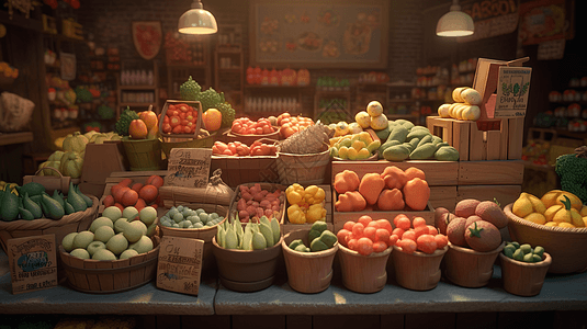商店里出售的水果蔬菜图片