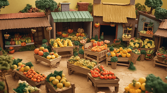 农贸市场出售的水果蔬菜图片