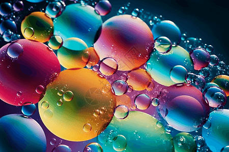 五颜六色的泡泡图片