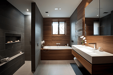 小型的现代浴室图片