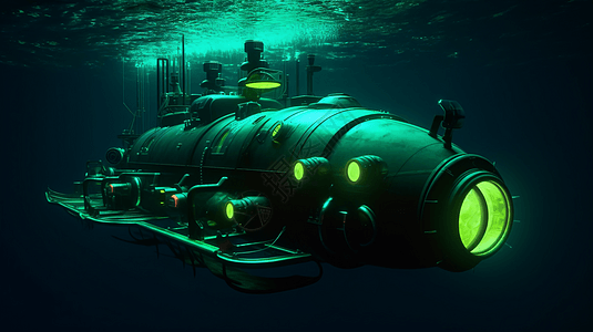 一艘深海潜水器图片