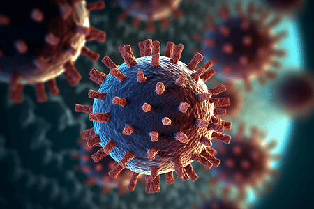 微观世界里的新冠病毒图片