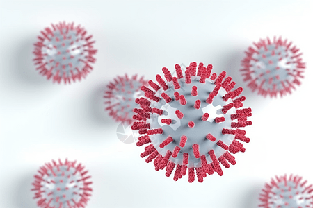 新冠病毒模型背景图片