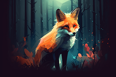 森林中的狐狸图片