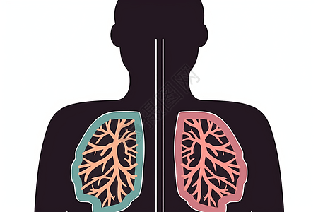 肺人类图标向量图片