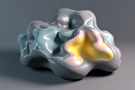 抽象3d立体液体形状模型背景图片