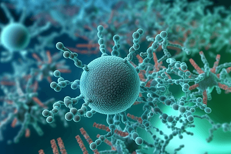 抽象链球菌病毒图片