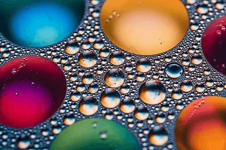 抽象多色气泡背景图片