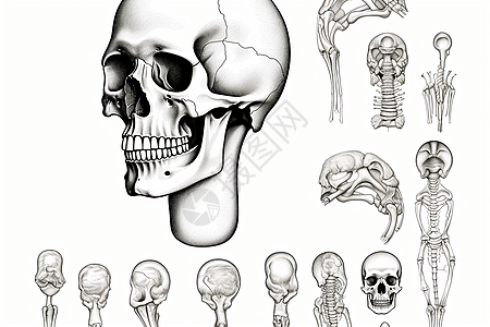 人体头部骨架轮廓图片