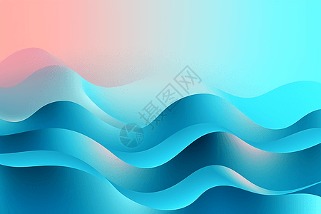 梯度蓝色波浪背景设计图片