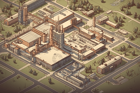 现代化工业区背景图片
