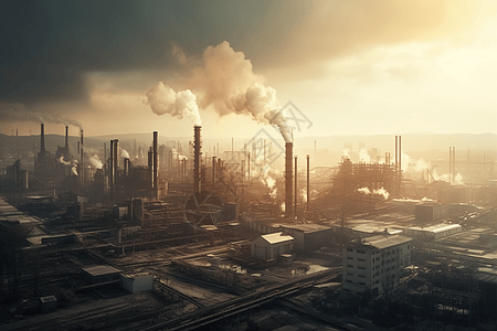 工业城市的污染图片