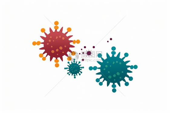 病毒细菌图标插图设计模板图片