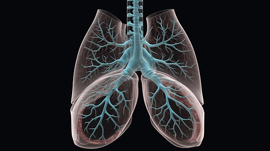 呼吸系统3D设计图图片