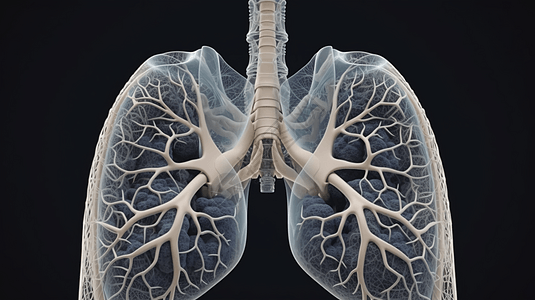 呼吸系统3D插图图片
