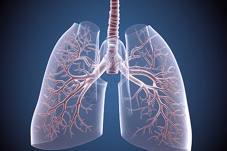 人体肺部3d插图图片