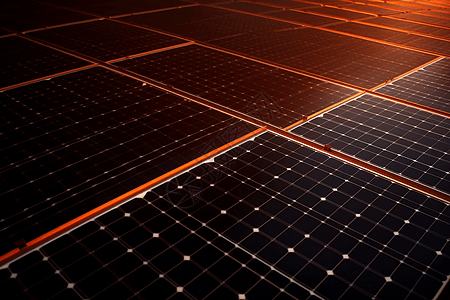 新能源太阳能电池板发电图片