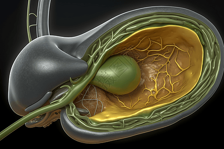 胆囊的内部结构高清图片