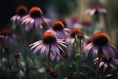 紫色紫锥菊花图片