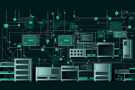 互连机器的网络图片