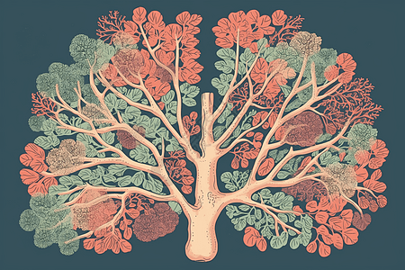 抽象树状肺结构图片