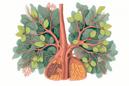 树状肺结构概念图图片