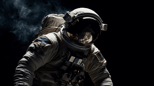 宇航员在太空执行任务背景图片