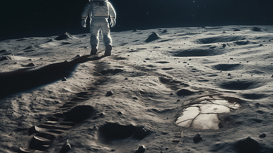 登陆月球的宇航员图片