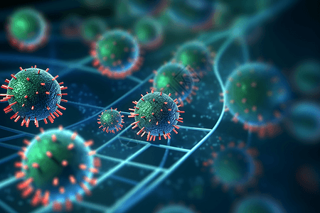 医学病毒细泡背景图片