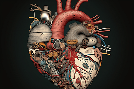 心脏构造示意图图片