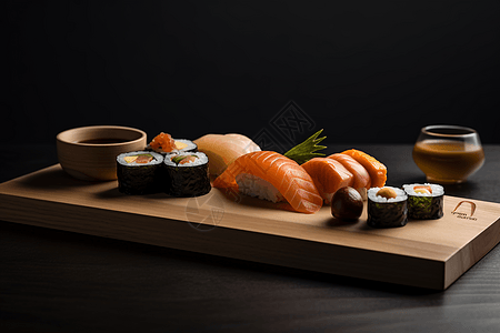 寿司日料拼盘图片