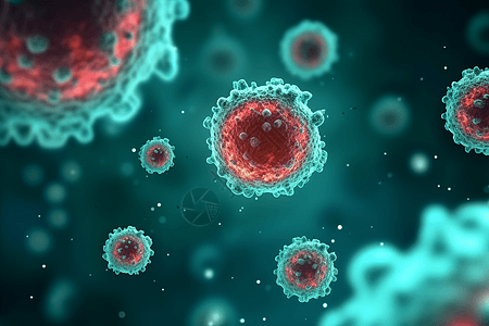 微观病原体病毒细胞图片