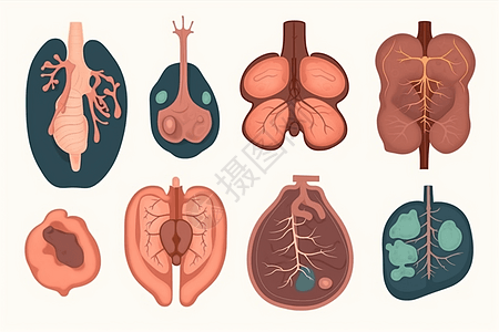 人体器官插图背景图片