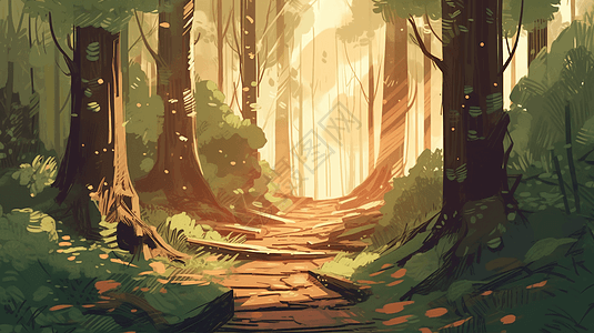森林中的美丽风景图片