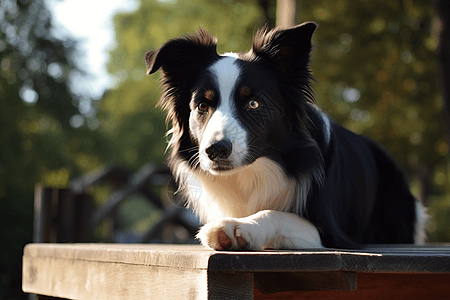 牧羊犬在户外图片