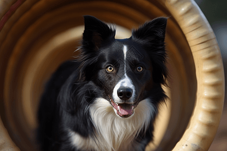 边境牧羊犬的特写图片