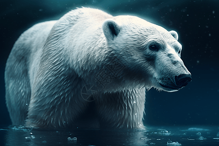 北极熊的特写高清图片