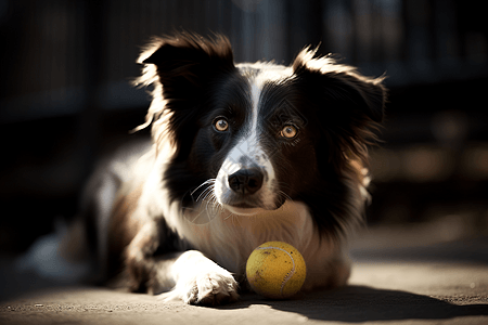 公园中的边境牧羊犬图片