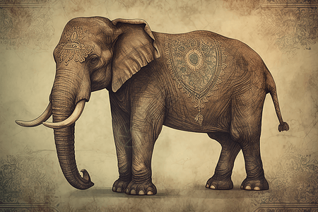 野生的大象背景图片