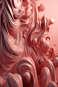 粉色抽象3D流体背景图片