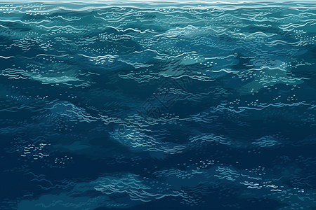 虚拟海洋平面插图图片